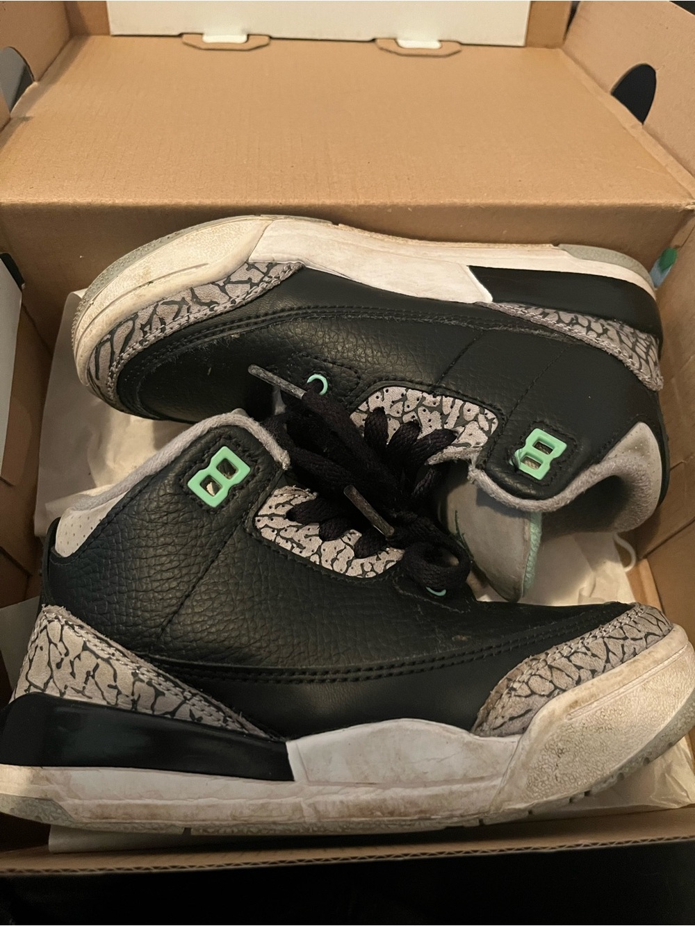 Jordan Kids Sneakers in Black, Gray and Mint